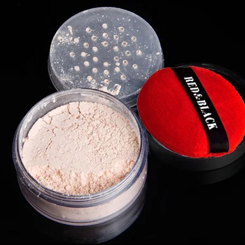 

Red&Black Face Loose HD Powder Matte Finish Transparent Setting Powder Translucent Makeup Oil-control Compact Finshed Cosmetic