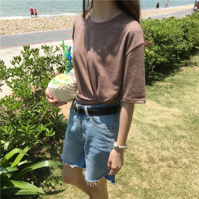 Jielur Tee Shirt 15 jednolity kolor podstawowe T koszula kobiety na co dzień O-neck Harajuku lato Top koreański Hipster biały t-shirt S-XL Dropship tanie i dobre opinie COTTON Poliester Elastan NONE Tees Stałe Topy Krótki REGULAR t shirt women camisetas mujer streetwear magliette donna Jielur Tee Shirt 15 jednolity kolor podstawowe T koszula kobiety na co dzień O-neck Harajuku lato Top koreański Hipster biały t-shirt S-XL Dropship tanie i dobre opinie COTTON Poliester Elastan NONE Tees Stałe Topy Krótki REGULAR t shirt women camisetas mujer streetwear magliette donna