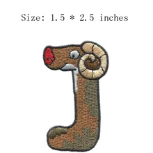 L буквы в форме животного 1," в ширину, новые шрифты на заказ, индивидуальная вышитая заплатка для именных патчей/Патчи с монограммой