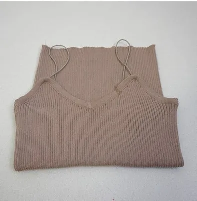 khaki Майки женские мягкие однотонные модные элегантные Универсальные высококачественные корейские Стильные повседневные женские Милые простые г - Цвет: khaki