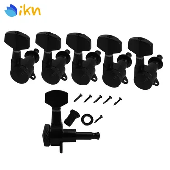 

New 6pcs Black 6-in-line Auto Lock Electric Guitar Tuning Pegs Keys Machine Heads 6R- Small Button