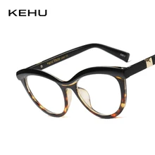 KEHU стежка оправа «кошачий глаз» Очки Леди Ретро Eeywear аксессуары металлическая пластина инкрустированные очки Рамка дизайнерский бренд дизайн K9483
