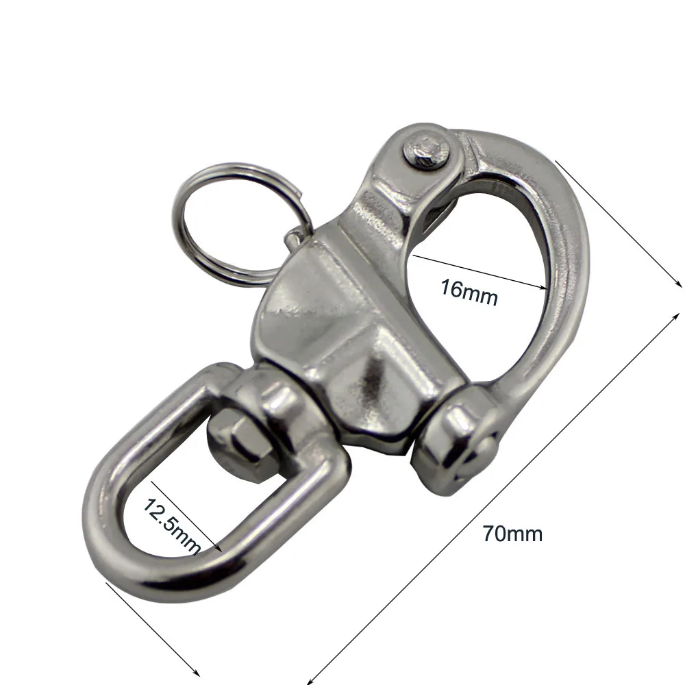 

316 Stainless Steel Swivel Shackle Quick Release Boat Anchor Chain Eye Shackle Swivel Snap Hook for Marine Architectural