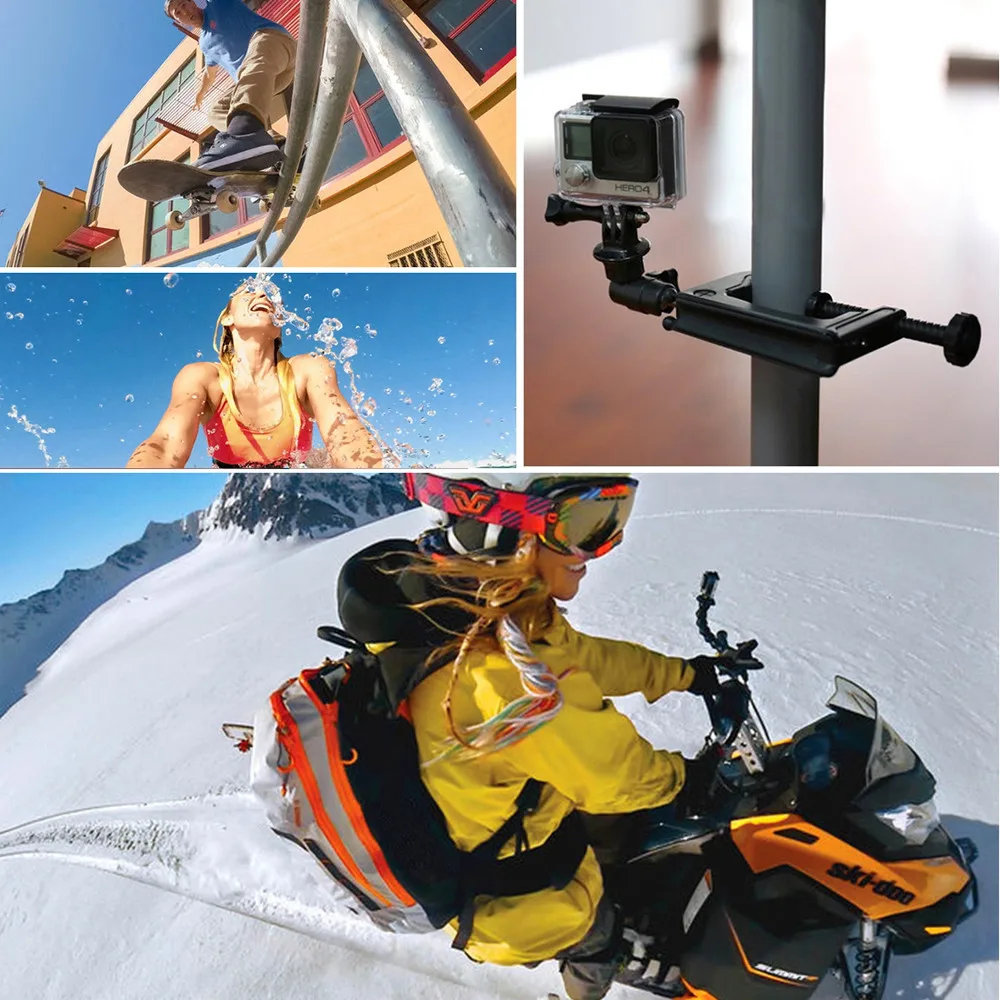 Tornillo para GoPro Hero 6 5 4 3//3 2 1 Adaptador de Montaje Trípode Videocámara CNC puluz