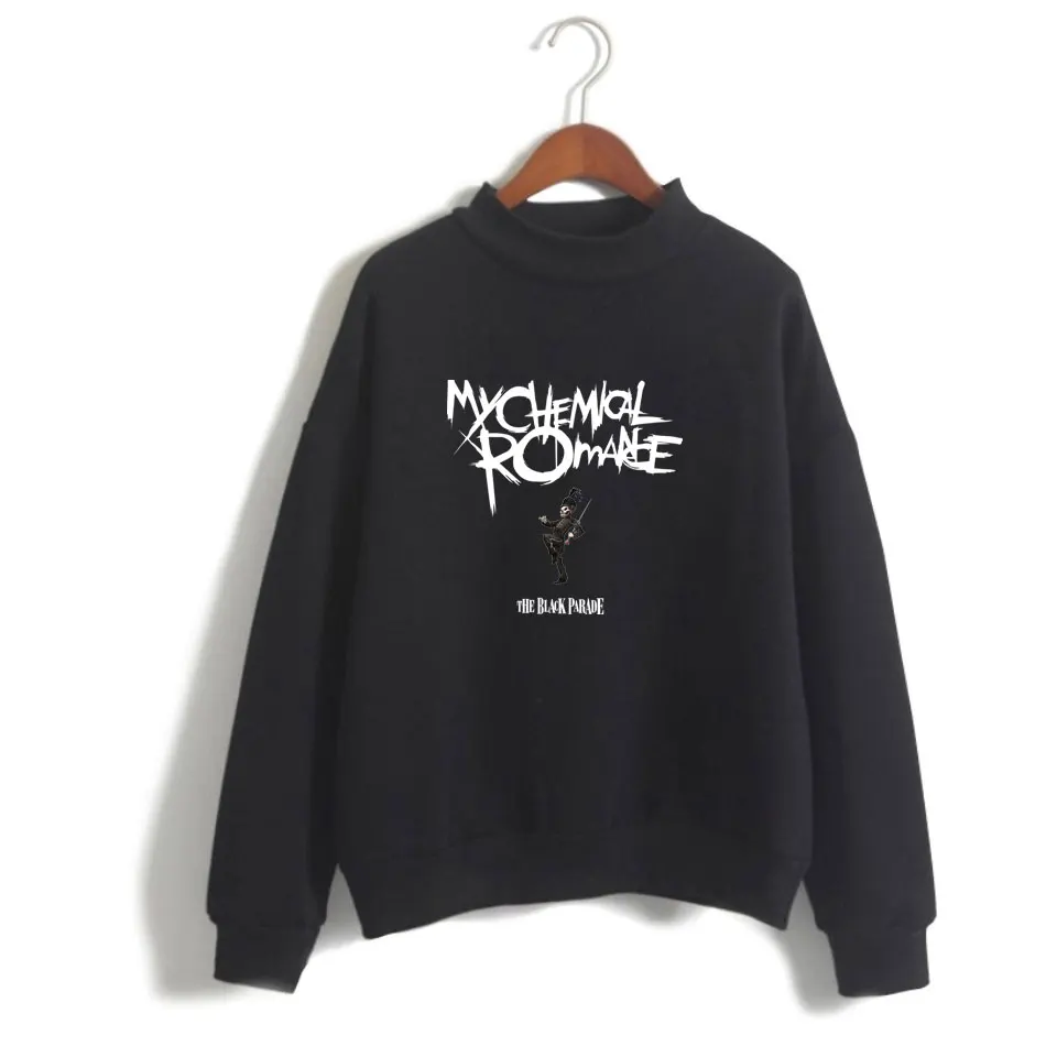 MCRX Turtleneck Hoodie Sweatshirt Women/Men Black Parade Punk Emo Rock ...