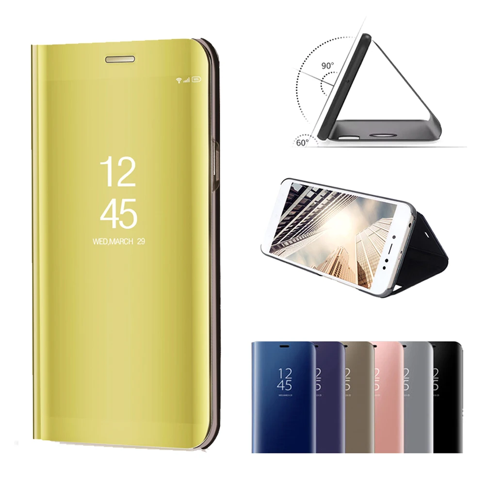 Зеркало Смарт флип чехол Подставка для samsung Galaxy note 9 8 5 J3 J4 J5 J6 J7 J8 J2 Pro премьер Max
