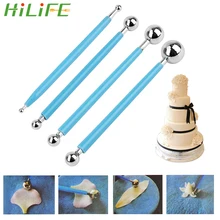 HILIFE формовочный шар палочки Полимерная глина инструменты 4 шт. Sugarcarft помадка комплект для украшения торта кухонные аксессуары