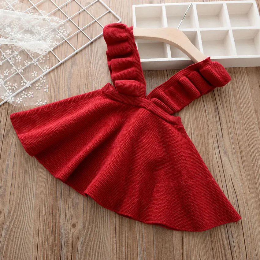 Aile Rabbit/ г. Осеннее платье для девочек; Одежда для девочек; вязаный свитер для детей; Robe Fille; красивые платья; цвет коричневый, красный