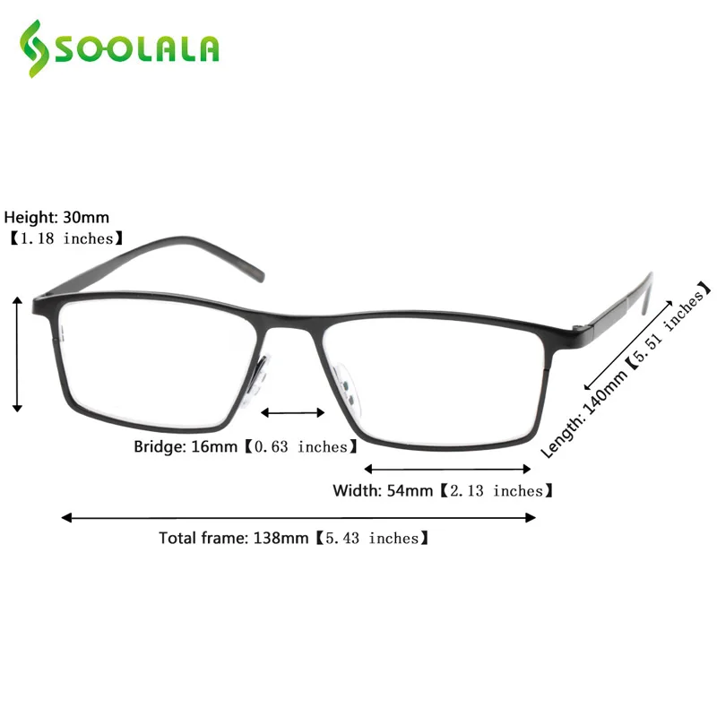SOOLALA Полноразмерное многофокальное стекло для чтения es женское мужское бифокальное прогрессивное стекло для чтения es Пресбиопия стекло для дальнозоркости