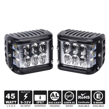 

Dual Dise Shooter LED Cube 45W Led Work Light Off Road LED light Dricing Light Super Bright For SUV Truck Car ATVs