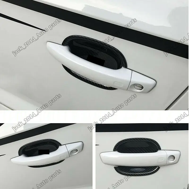 Карбоновая боковая дверная ручка чаша крышка отделка 4 шт./компл. для Audi A3
