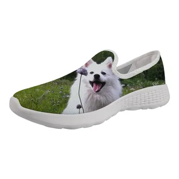 

Fashion 2019 American Eskimo Dog print non-slip Shoes Wading Light shoes With Holes On Bottom Summer Outdoor Women Walking shoes