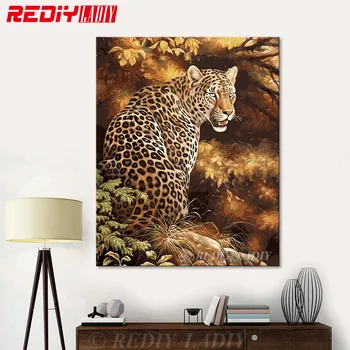 

Full Diamond Painting Cross Stitch Leopard Rubik's Cube Round Diamond Embroidery Crystal Picture of Rhinestones Mosaic Pattern