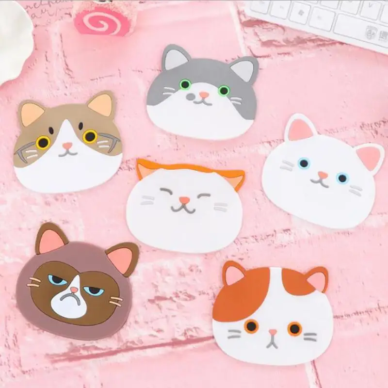 Silicone Cat Placemats Coffee Cup Bar Mug Insulation Mat Pads Dining