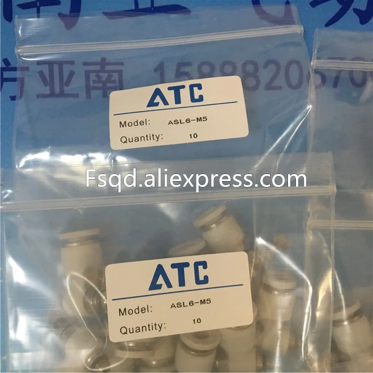 ASL6-M5 ASL6-01 ASL6-02 ASL6-03 Airtac connector. Пневматические компоненты L-образного дроссельного