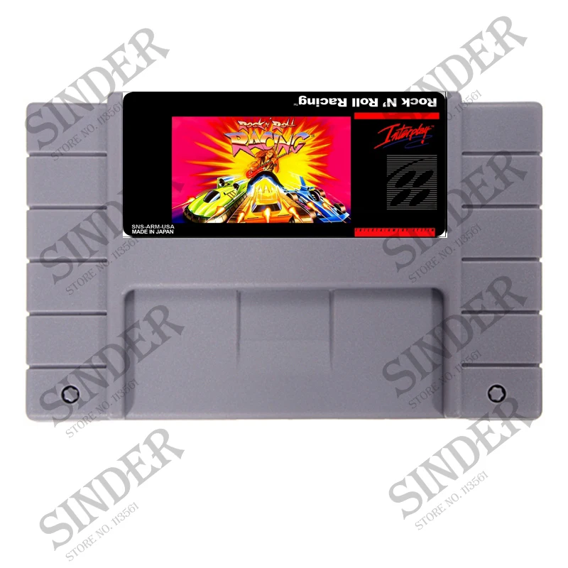 

Rock'n Roll Racing USA Version 16 bit Big Gray Game Card For NTSC Game Player