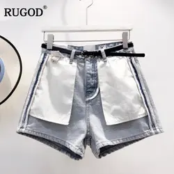 RUGOD 2018 новые для женщин Прошитые джинсовые Модные шорты Лето обувь для девочек индивидуальный карман отрицательный Дизайн Горячие Джинс