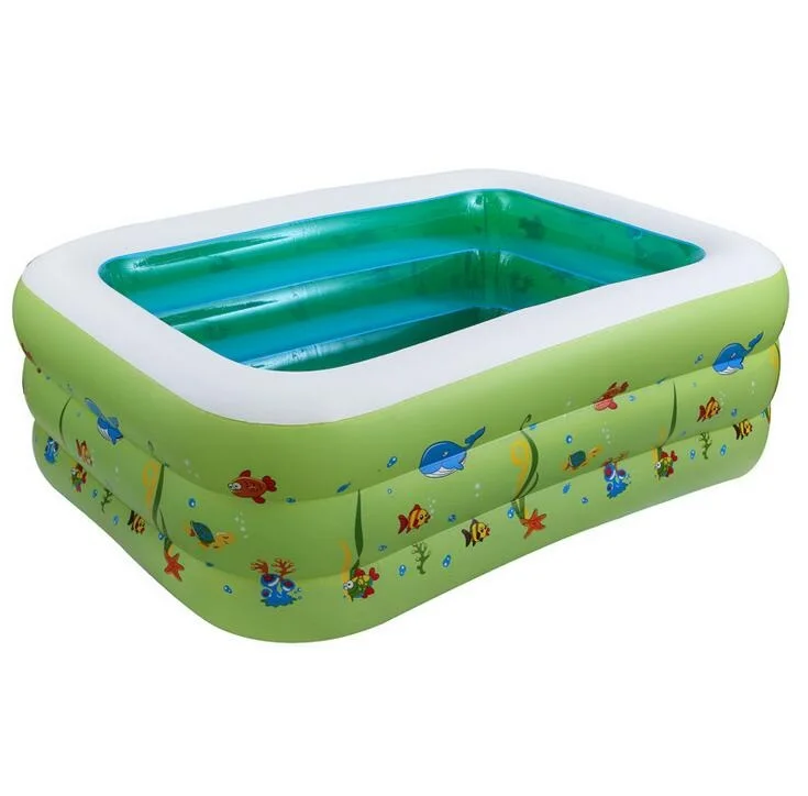 children's large inflatable pool thick green PVC baby swimming pool baby bath tub, float swimming bean bag beds