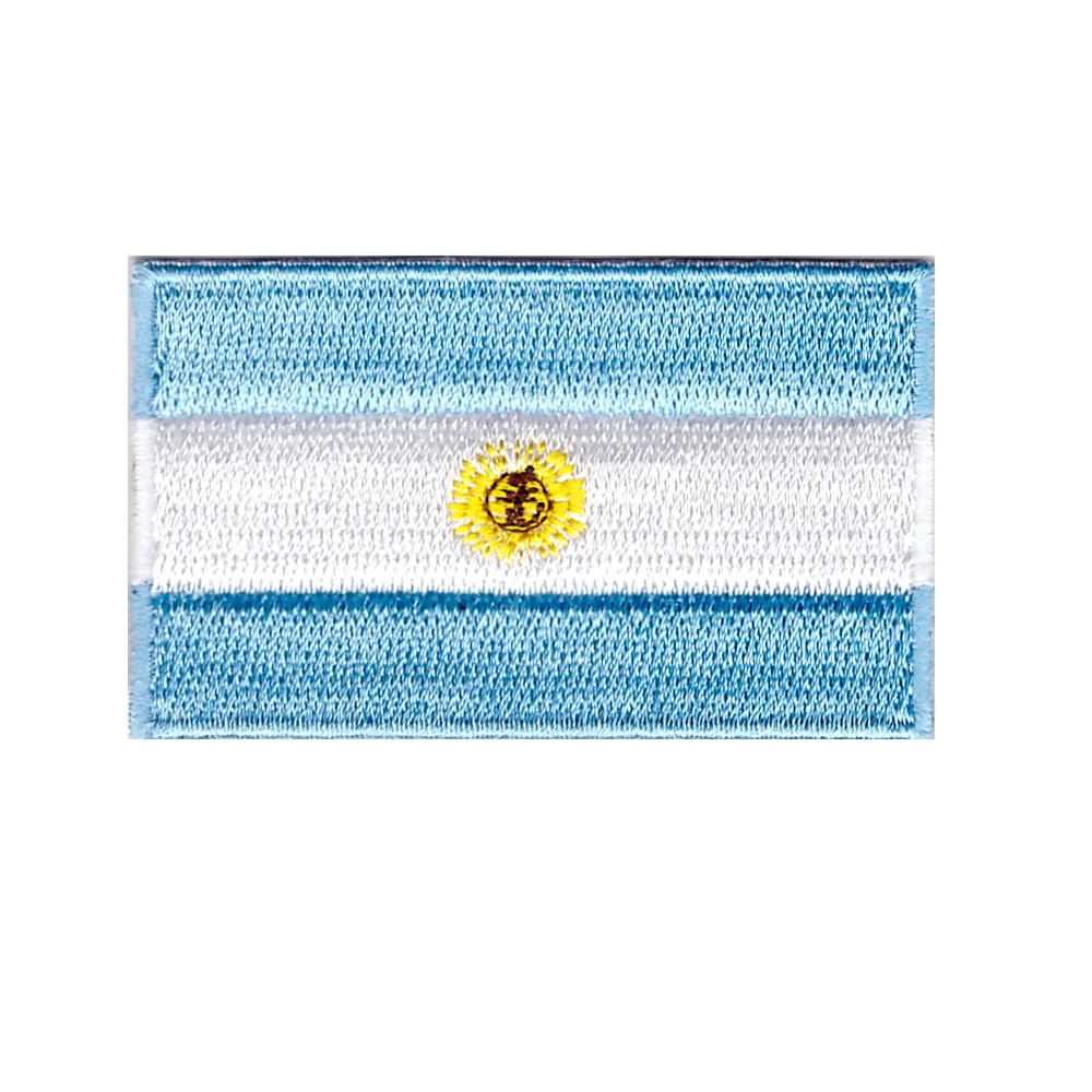 South American flag embroidery iron on patches for clothing