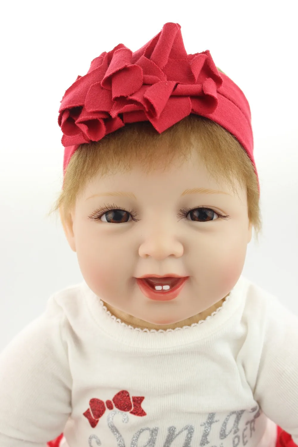 

22" brazilian virgin implanted hair magnet pacifier Lifelike simulation soft Bonecas bebe kids toy silicone reborn baby dolls
