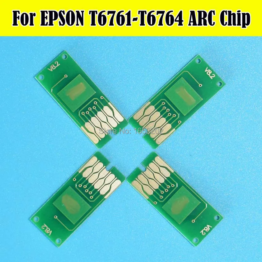 

4 Piece/Set T6761-T6764 T676 Auto Reset Chip For Epson WP-4530 WP-4010 WP-4020 WP-4023 WP-4090 Printer Cartridge Chips