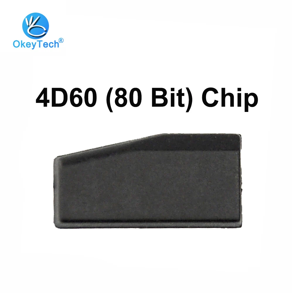 

OkeyTech 4D60 80 Bits Blank Ceremic Chip TP06 Auto Carbon Car Key Transponder Chip ID60 80Bit for ford for Nissan for Kia Toyota