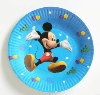 Disney 100 PCS с днем рождения с Микки Маусом одноразовые баннер украшение стола для вечеринки комплекты бумага бэби Шауэр для мальчика расходные материалы