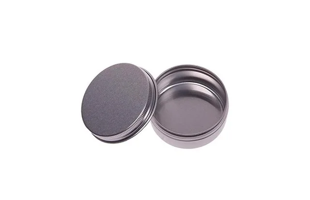 

50ml Aluminium Balm Tin Pot Nail Art Makeup Lip Gloss Container Screw Thread. size:56*27mm