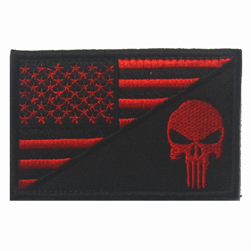 3D США и Карающий флаг патчи Тактический Целомудрие военные DIY Значки для одежды шляпа пальто Боевая нашивка - Цвет: J