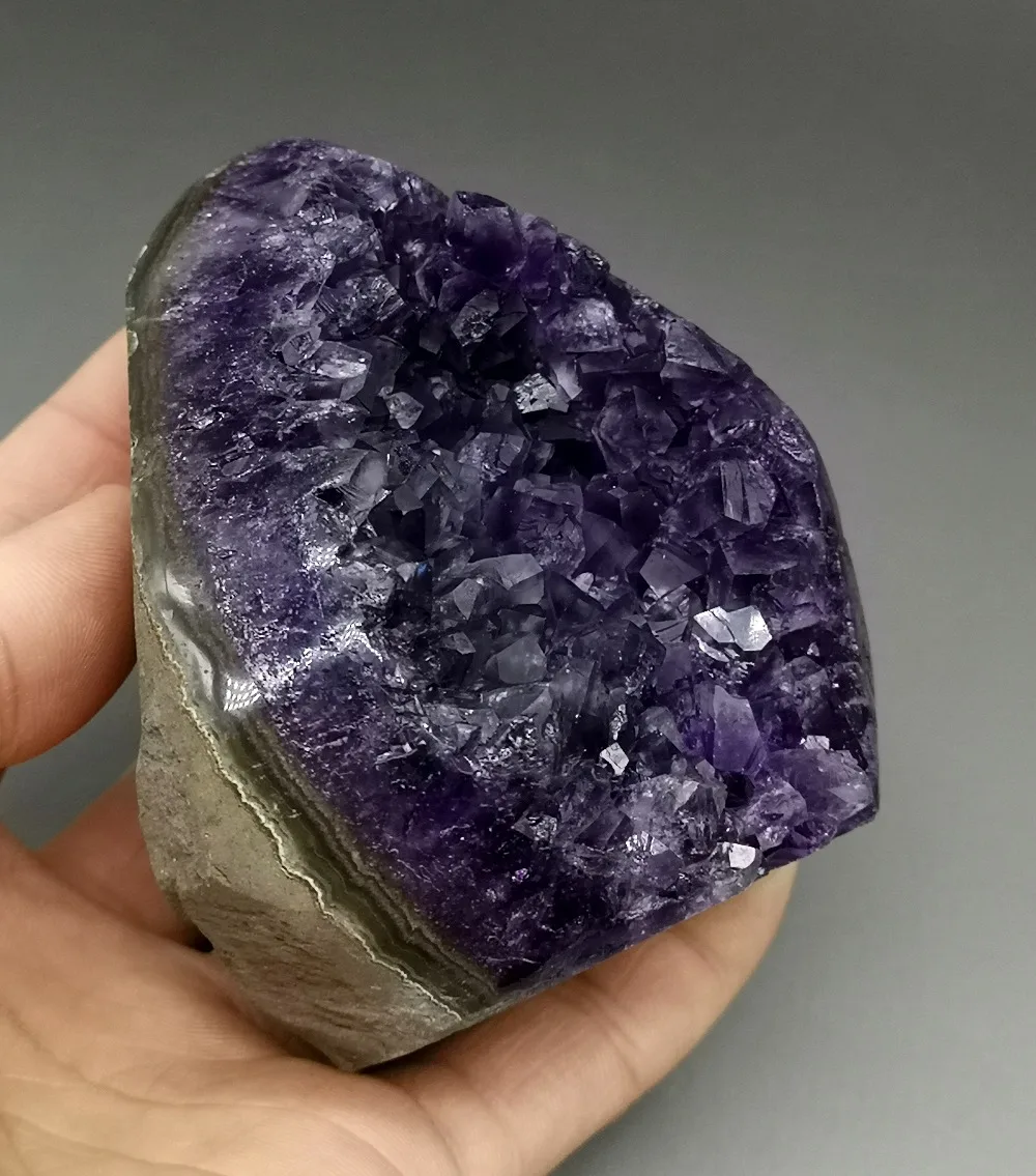 350 г натуральный и красивый аметист кристаллический кластер Аметист из