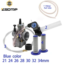 ZSDTRP 28 30 32 34MM PWK Tuning Power Accelerating Pump Carburetor+Visiable Twister+Cable+hand grips case for KOSO KEIHIN