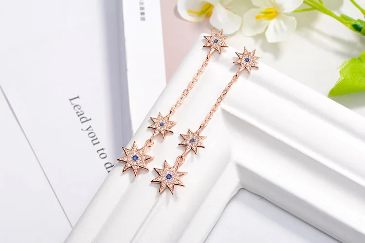 Женские длинные серьги гвоздики из серебра 925 пробы|fashion stud earrings|stud earringsearrings fashion |
