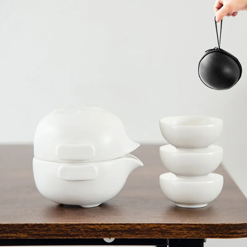 TANGPIN керамический чайник gaiwan с 3 чашками gaiwan набор портативный дорожный чайный набор Посуда для напитков