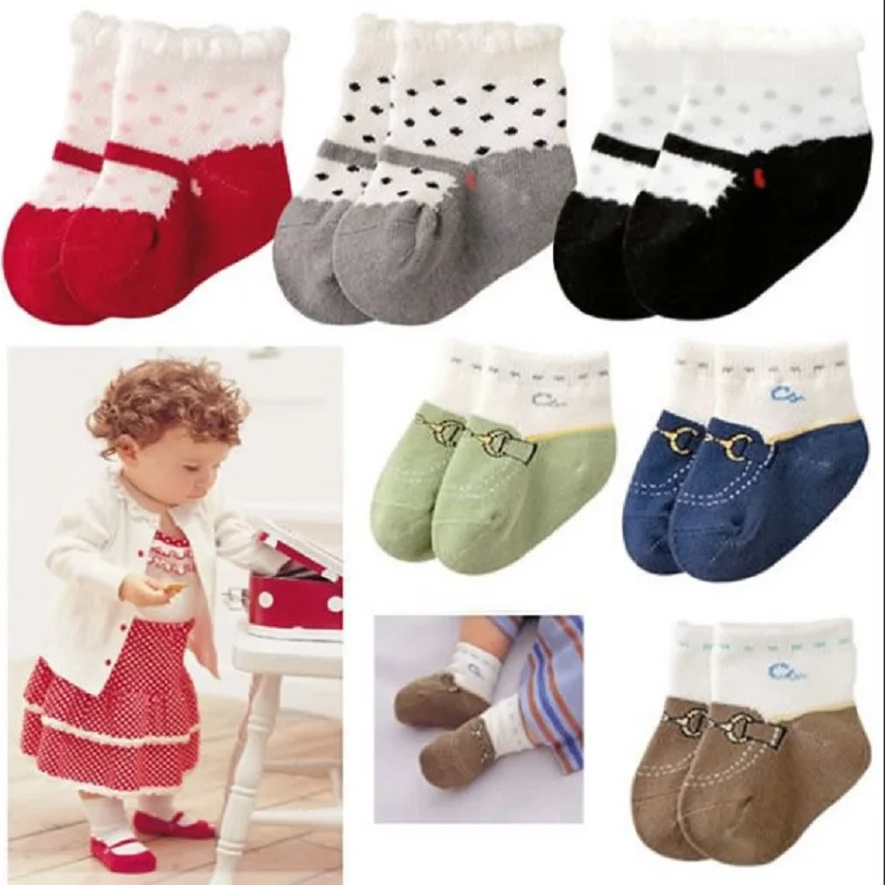 Floor Shoe Socks Baby Socks 3pairs Children Newborn Floor Kids