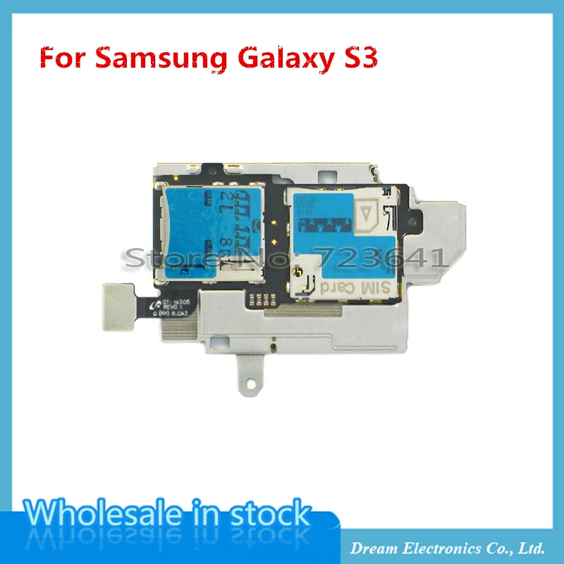 MXHOBIC 5pcs/lot SIM Card Holder Sim Card Tray Slot Reader Flex Cable For Samsung Galaxy S3