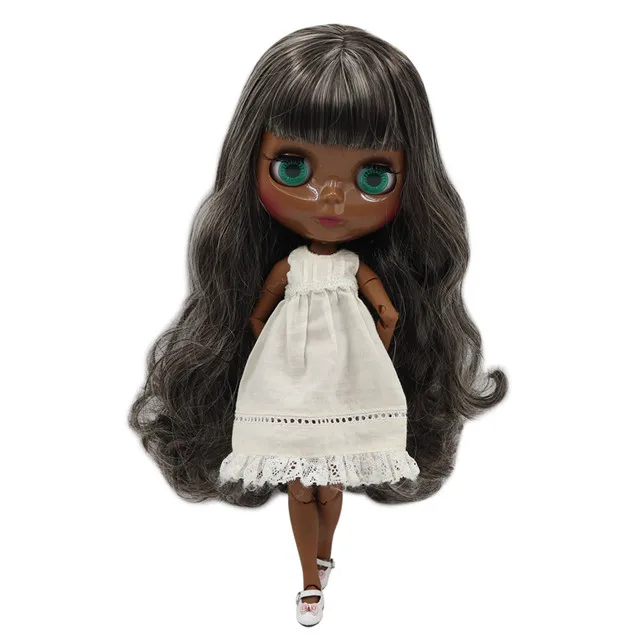 suit 3 Ледяная фабрика blyth Кукла № BL340 30 см Индивидуальная голая кукла с матовым лицом темная кожа шарнир тело для 1/6 BJD обувь для кукол - Цвет: suit 3