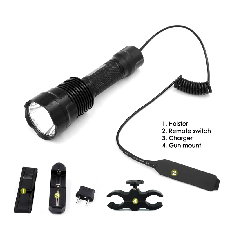 1 Mode AMC7135 охотничий светильник онарик C12 Cree XP L V5 светодиодный фонарик +