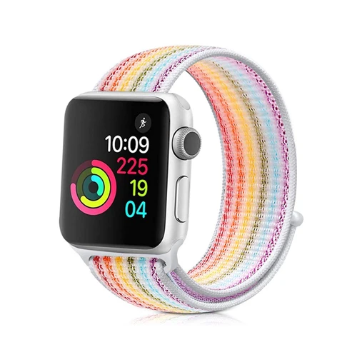 38 Спортивная петля ремешок для apple watch группа 4 3) 44 мм, 42 мм, 38 мм, 40 мм iwatch ремень 5/4/3/2/1 браслет двухслойный нейлоновый переплет ремешок для часов - Цвет ремешка: 38