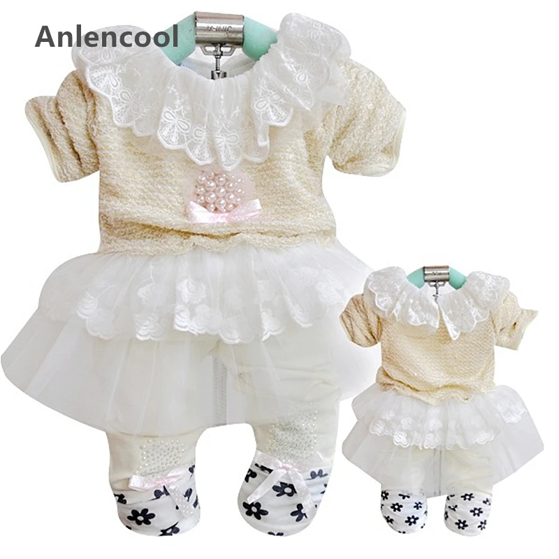Anlencool/Коллекция года; одежда для маленьких девочек; Осенняя новая Корейская версия новейшего комплекта; одежда для малышей; комплекты одежды для маленьких девочек