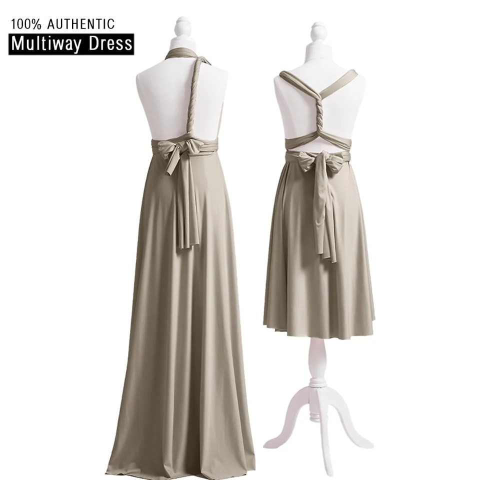 taupe infinity dress