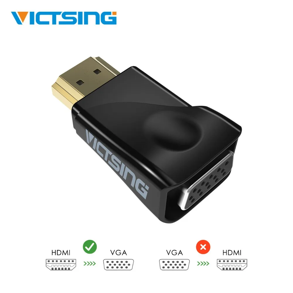 VicTsing Mini позолоченный HDMI к VGA адаптер конвертер для ПК/ноутбук/DVD/настольный/ноутбук/Chromebook/tv Box/Media Player
