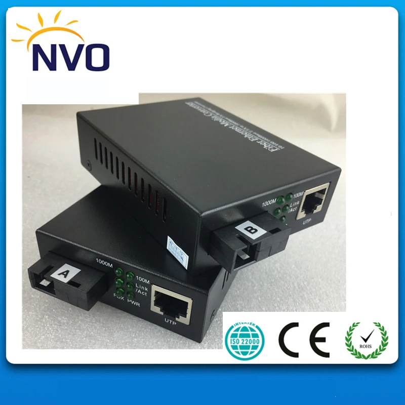 

10/100/1000Mbps Fiber Optic Ethernet Media Converter Gigabite Single Mode Single Fiber with 4 RJ45 UTP and 1 SC Port