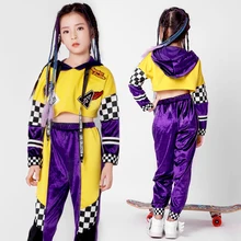 New girls hip-hop set children hiphop long-sleeved hip-hop dance clothes girls jazz dance costumes costumes tide джинсы мужские tide with community c033 1 coogi hiphop