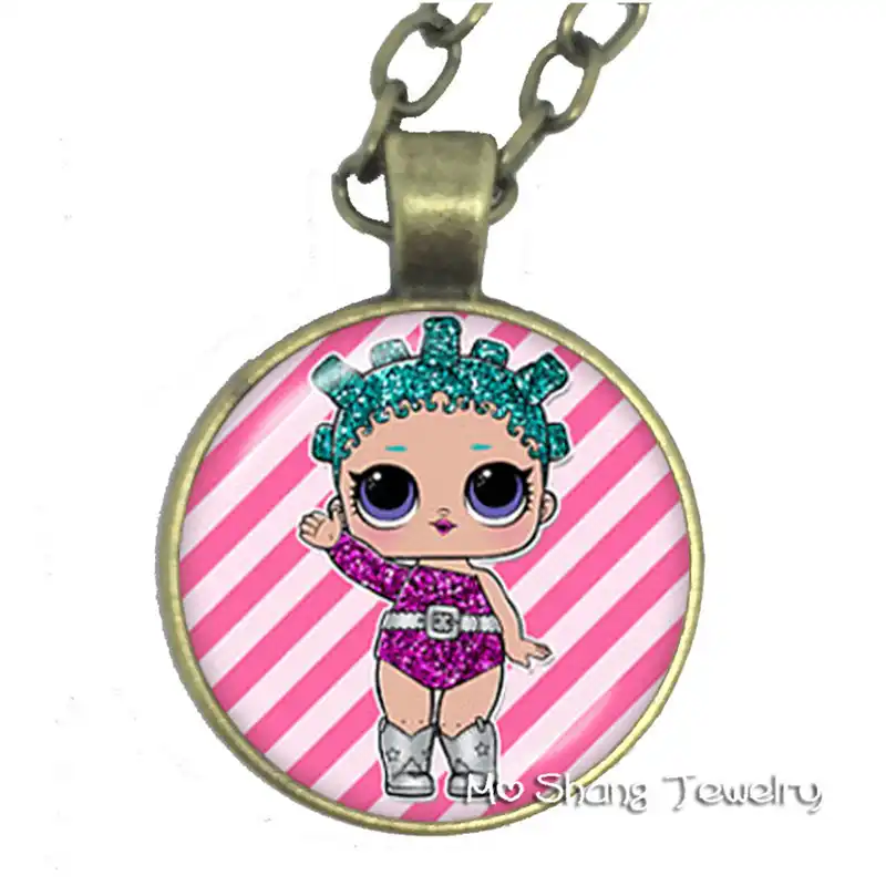 Yanhong Ювелирные изделия кукла стеклянный кулон ожерелье дисплей ручной детский сюрприз действия детский подарок на день рождения