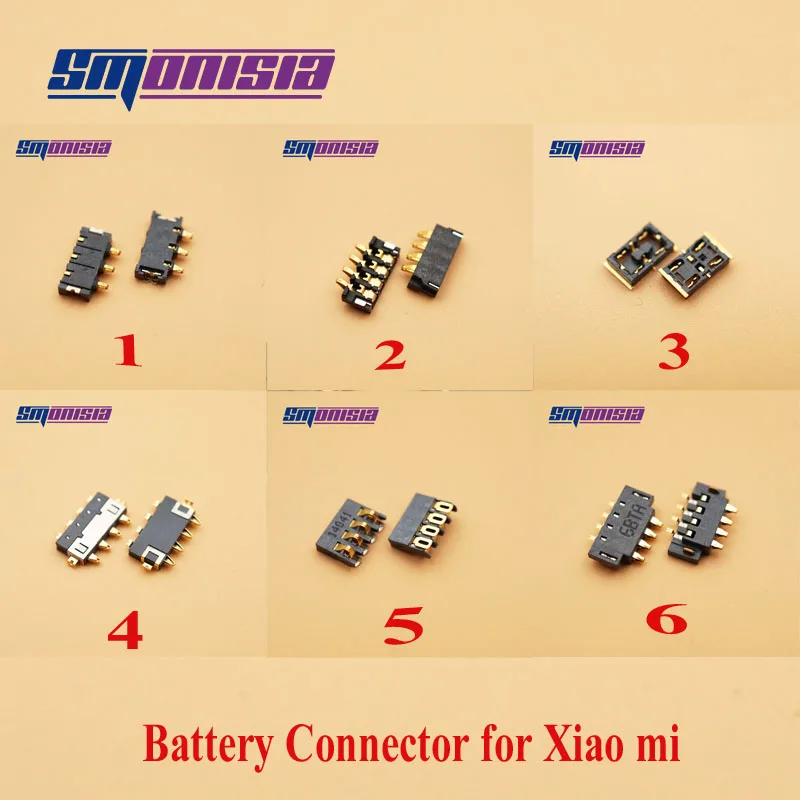 6 моделей 30 шт./лот держатель батареи 3Pin, разъем батареи, контакты батареи мобильного телефона для Xiao MI phone