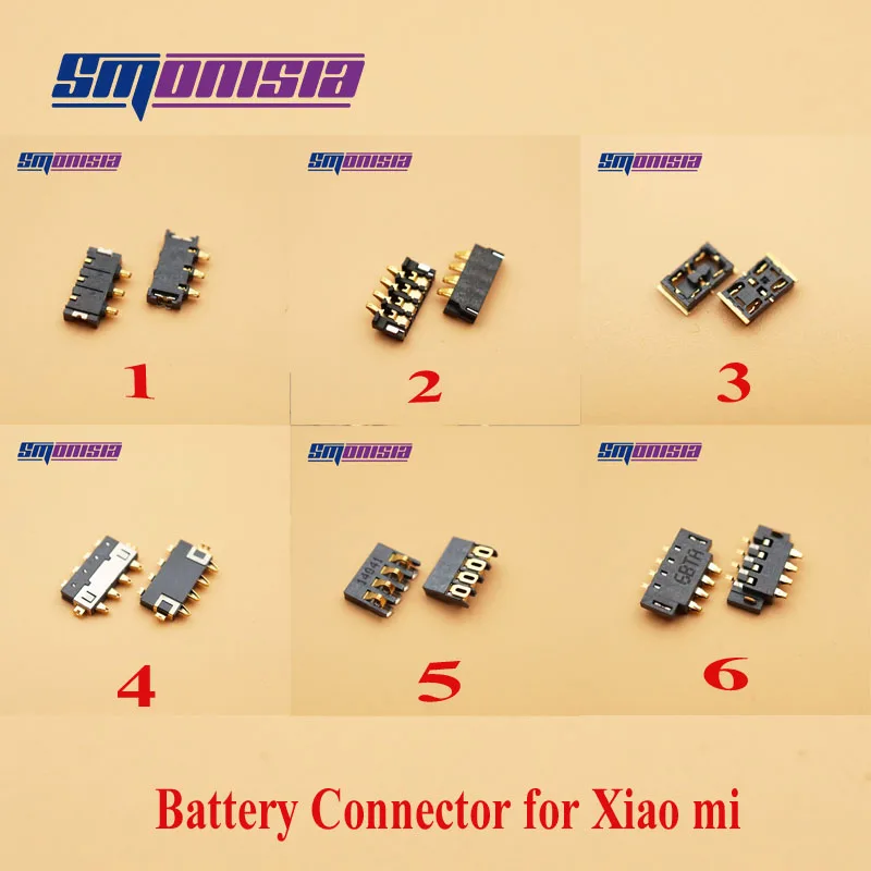 

6Models 30pcs/lot Original New battery holder 3Pin ,battery connector, mobile phone Battery Contact Pins For Xiao MI Phone