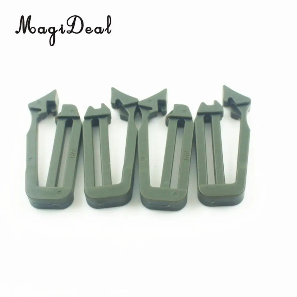 MagiDeal Lightweight 10Pcs 25mm Plastic Molle Webbing Connecting Clips Strap Buckle Clip Outdoor Camping Backpack Bag Accessory