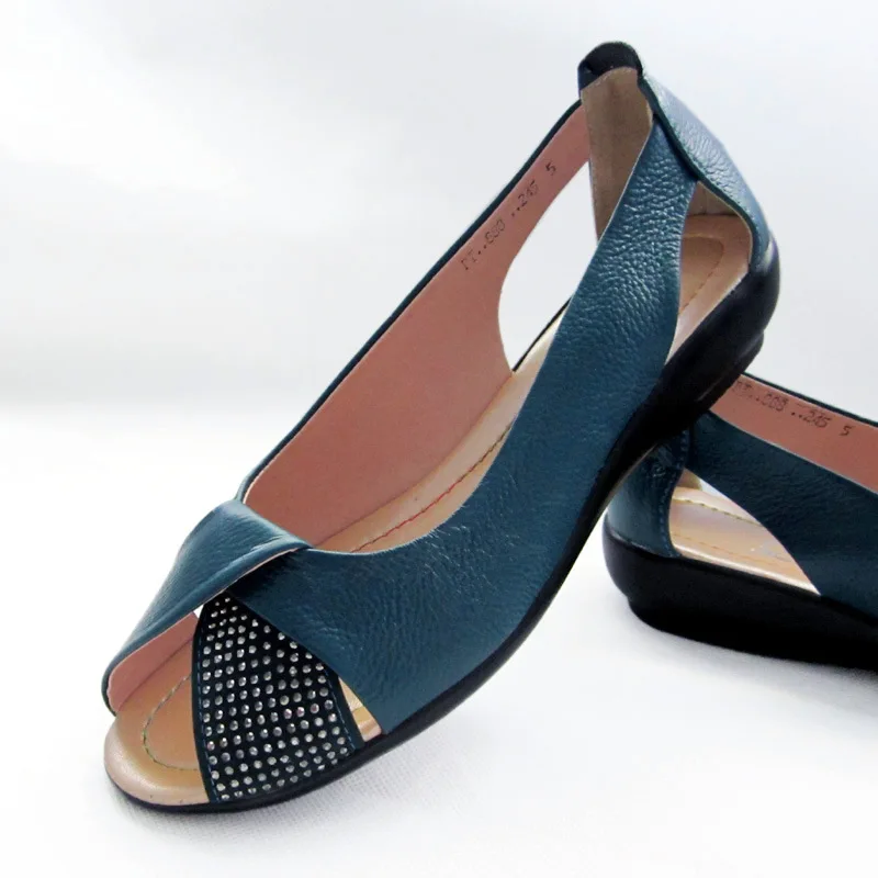 

2019 Summer Women Shoes Woman Genuine Leather Platform Sandals Open Toe Mother Wedges Casual Sandals Women Sandals