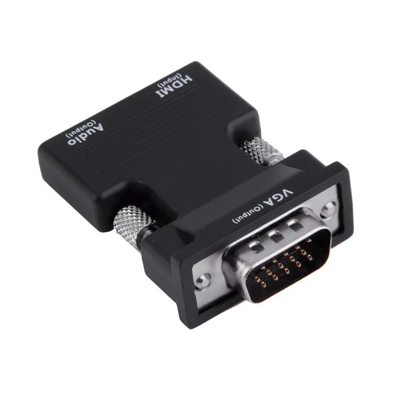 Rankman HDMI إلى محول VGA محول مع الصوت الإناث إلى الذكور كابلات 1080 P ل HDTV مراقب العارض PC Rankman HDMI إلى محول VGA محول مع الصوت الإناث إلى الذكور كابلات 1080 P ل HDTV مراقب العارض PC