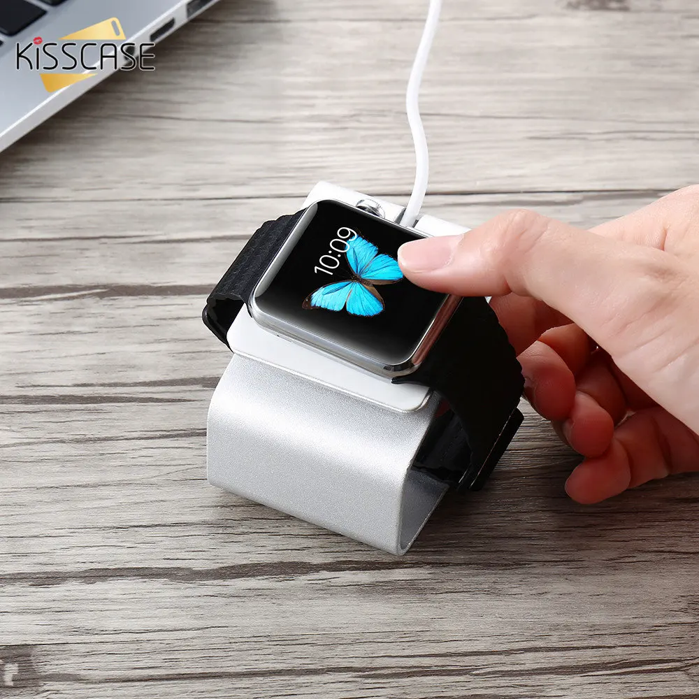 KISSCASE Универсальный алюминиевый держатель для Apple Watch Подставка зарядки i удобный